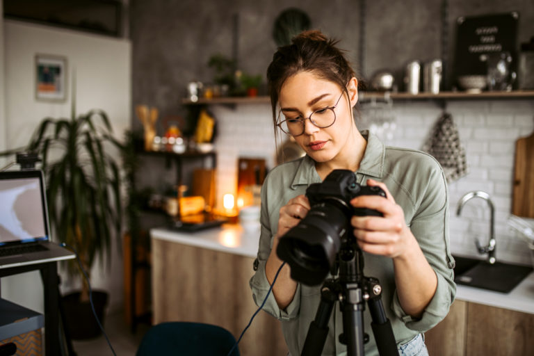 Setting up DSLR camera for video production