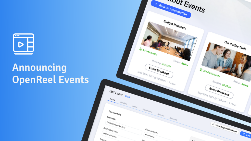 Announcing OpenReel Events Live Webinar
